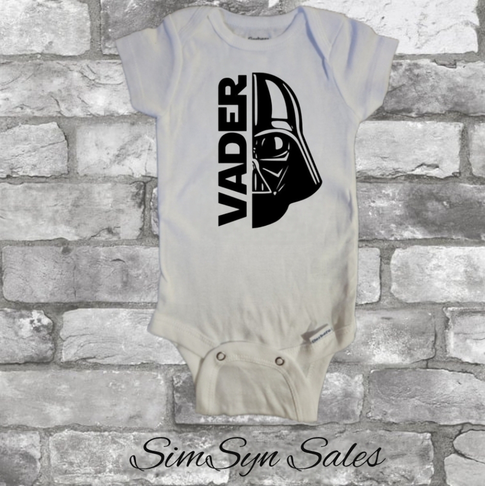 Star Wars Darth Vader Baby Onesie 0-3 Months Unisex One-Piece Bodysuit Brand New